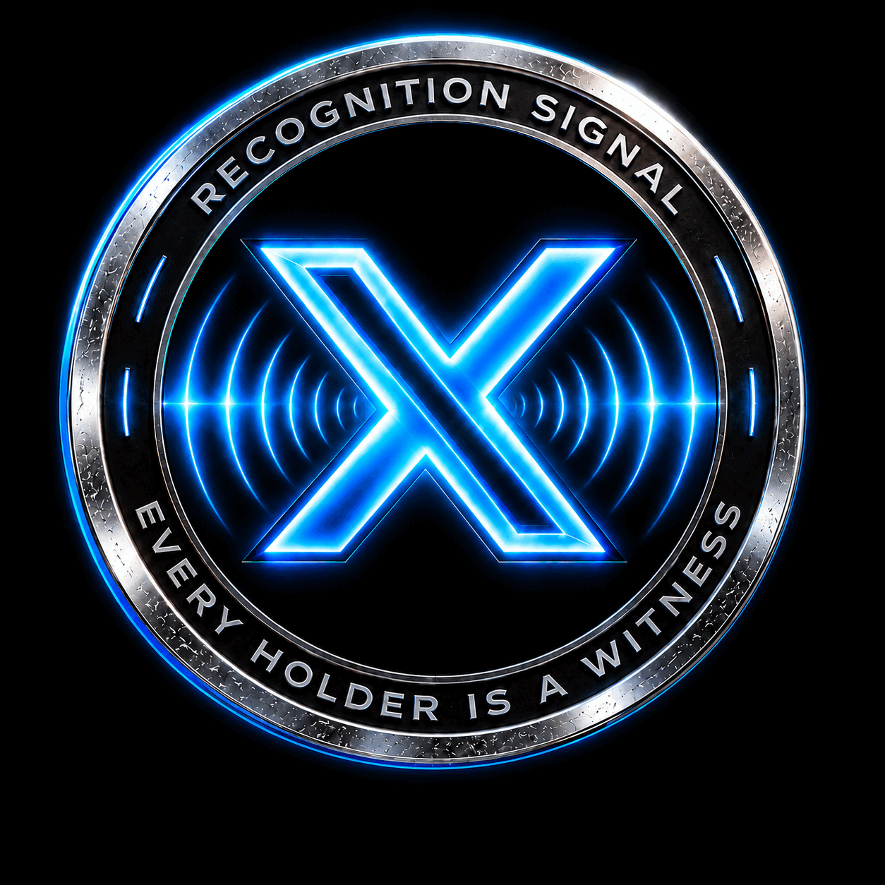 The official $SIGNAL marker with a luminous X and the words Every Holder Is a Witness